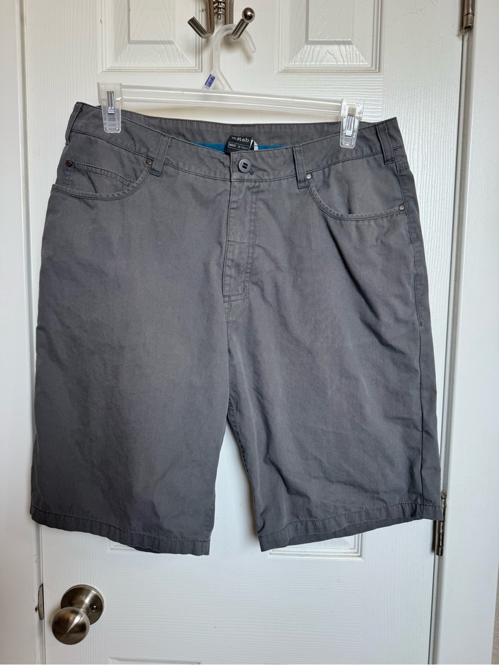 Men's Flat-Front Gray Shorts by RAB Versatile Everyday Wear